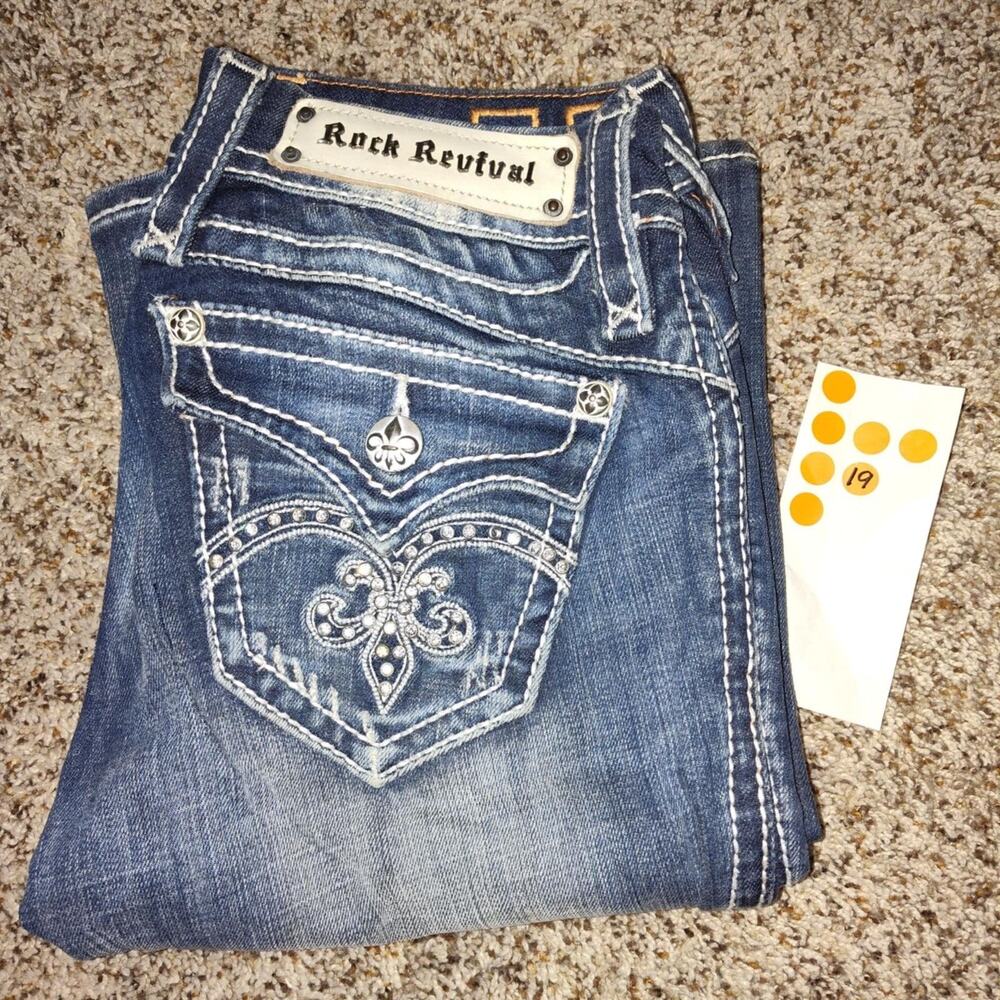 Womens Rock Revival Jeans size 26 / 32' inseam / sasha boot